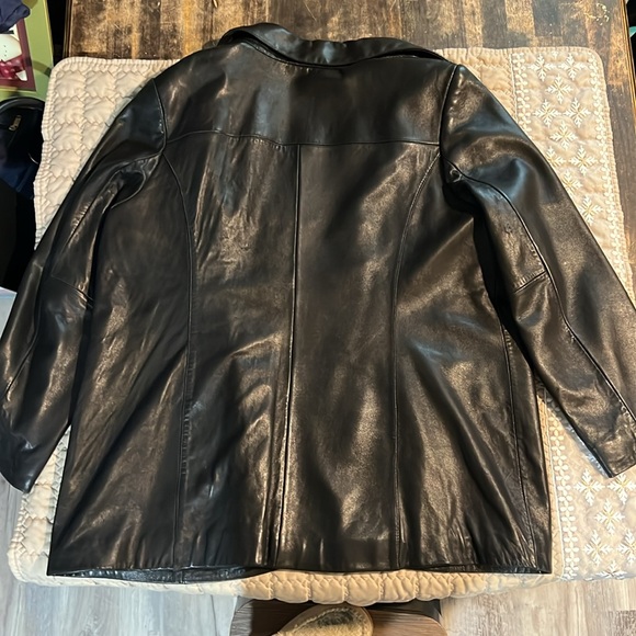 Preston & York Leather Jacket Men's Size 1X Black Heavy Y2K - Picture 7 of 7